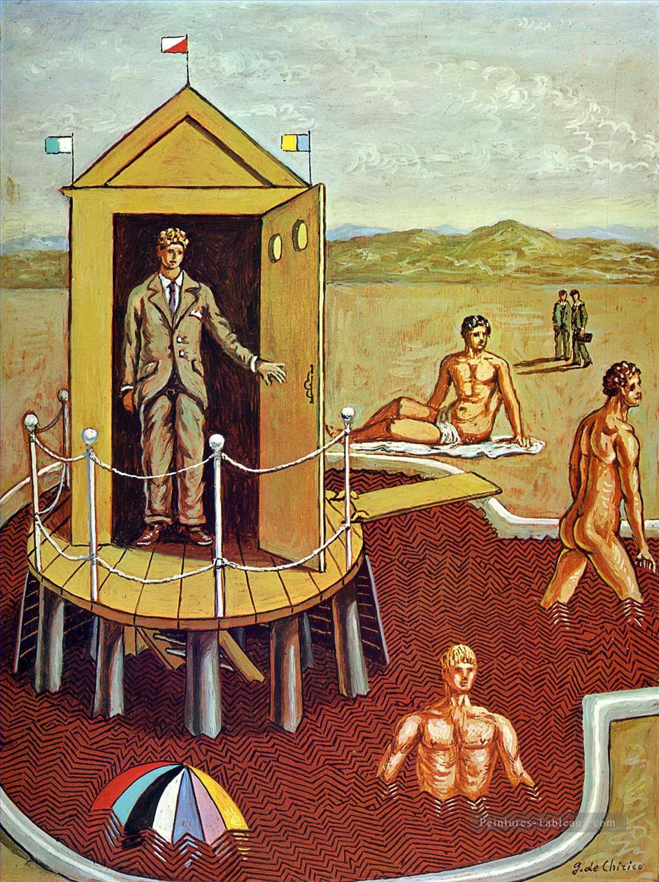le bain mystérieux 1938 Giorgio de Chirico surréalisme métaphysique Peintures à l'huile
